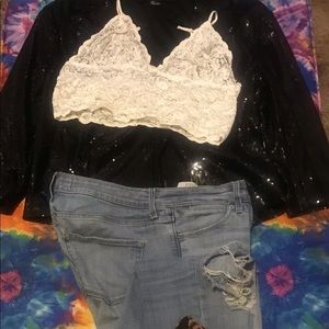Forever 21 Black Sequin Blazer